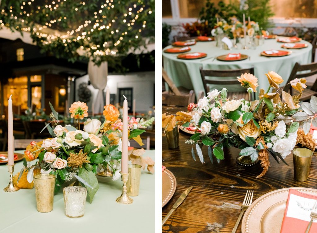 Autumn inspired wedding with marigold, cream, apricot and rust