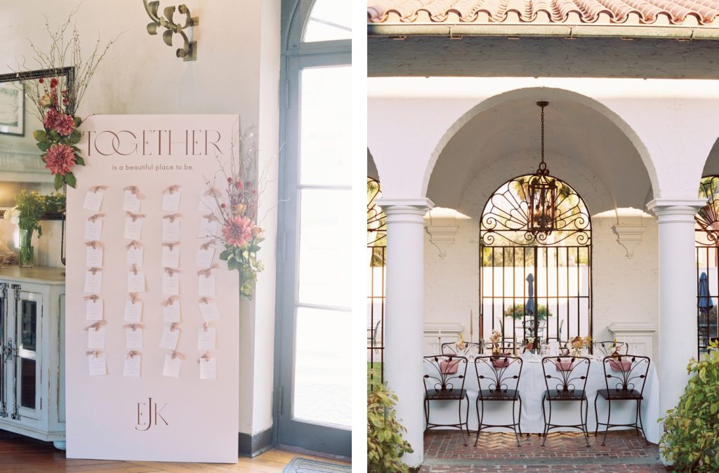 Wedding reception on the wrap-around porch of Crane Cottage