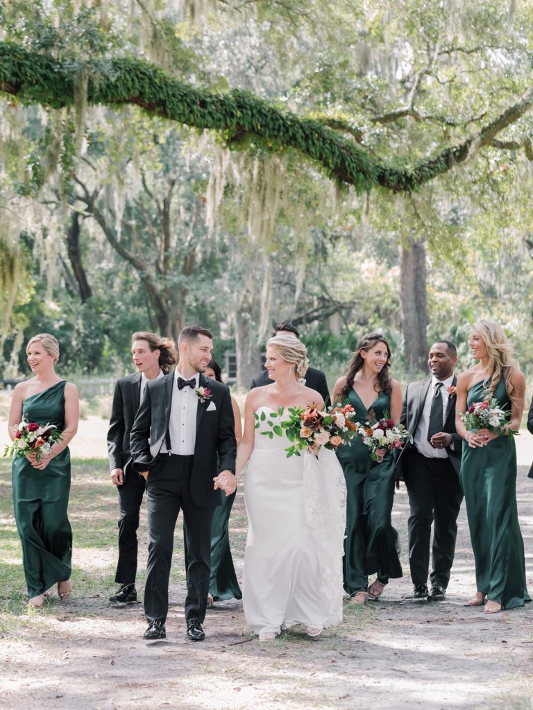 Bridal party portraits at Sea Pines Resort