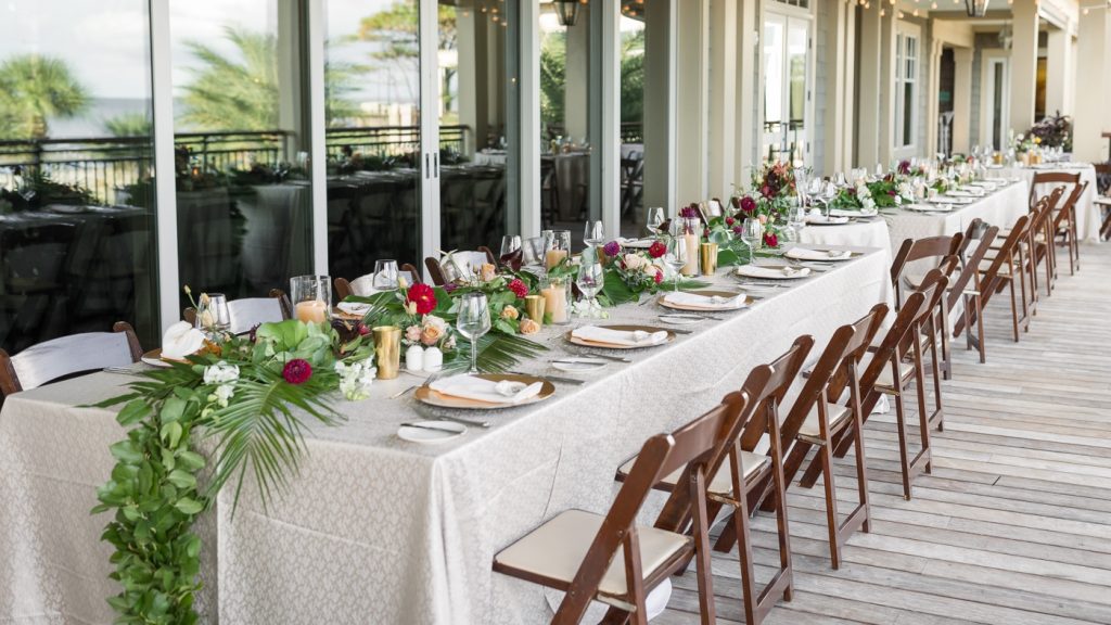 Tropical inspired wedding in Hilton Head