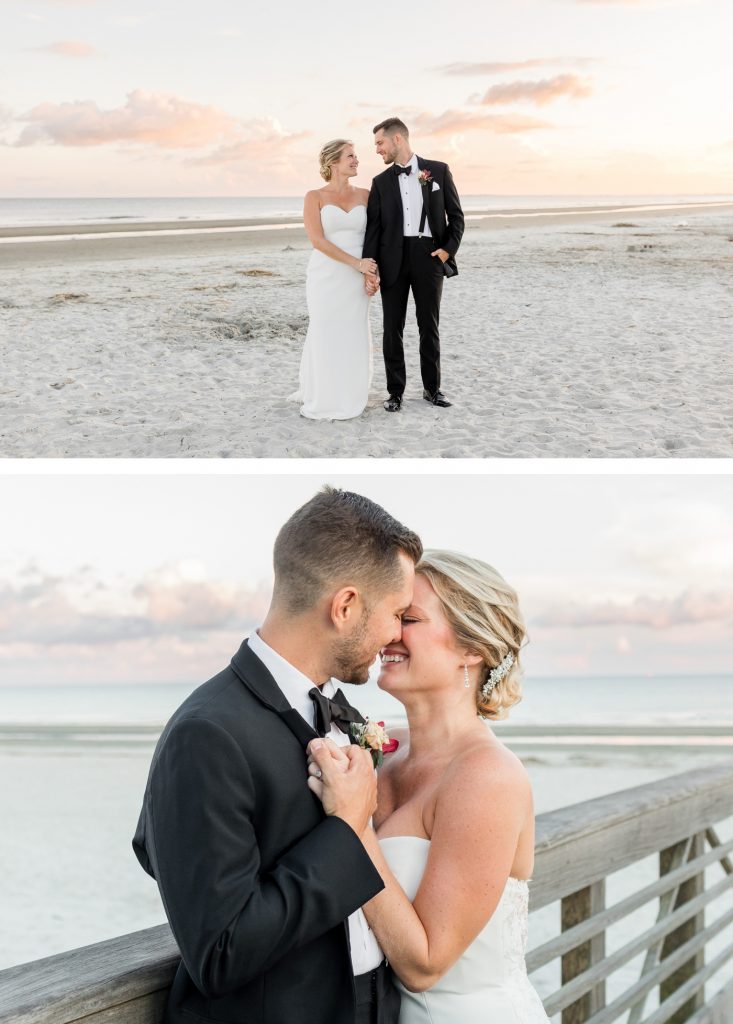 Sunset wedding portraits on Hilton Head