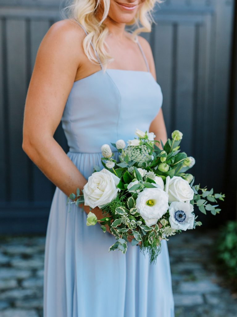 Bridesmaid bouquet with white florals