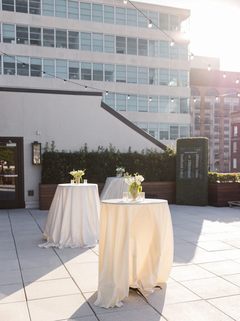 rooftop wedding reception