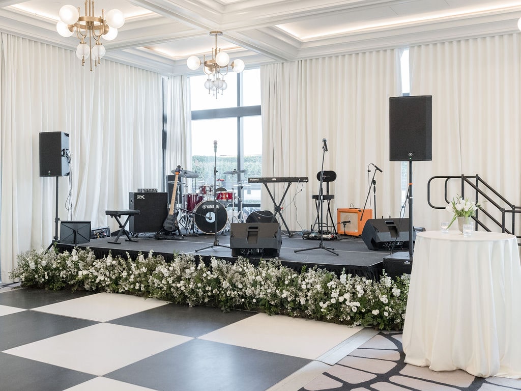 Wedding reception band stage