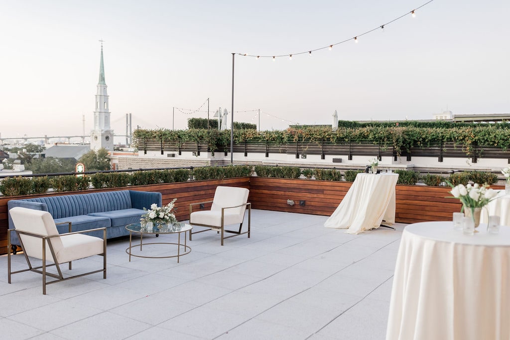 rooftop wedding reception