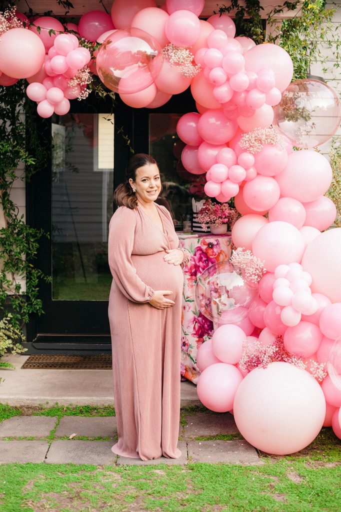 Baby girl baby shower backdrop