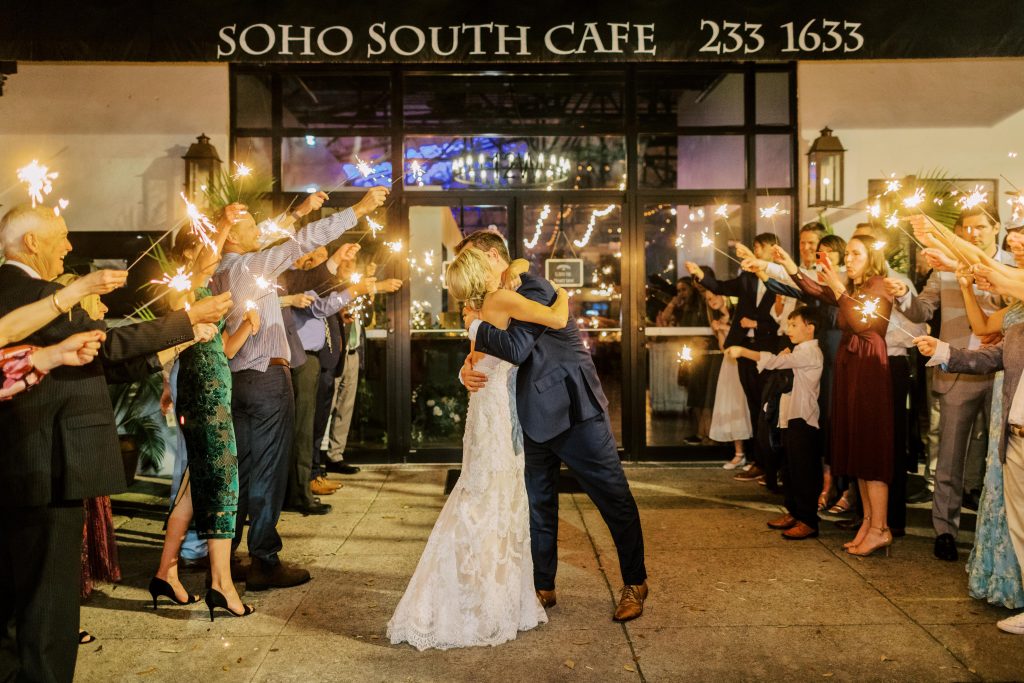 Sparkler Exit At Soho South Wedding