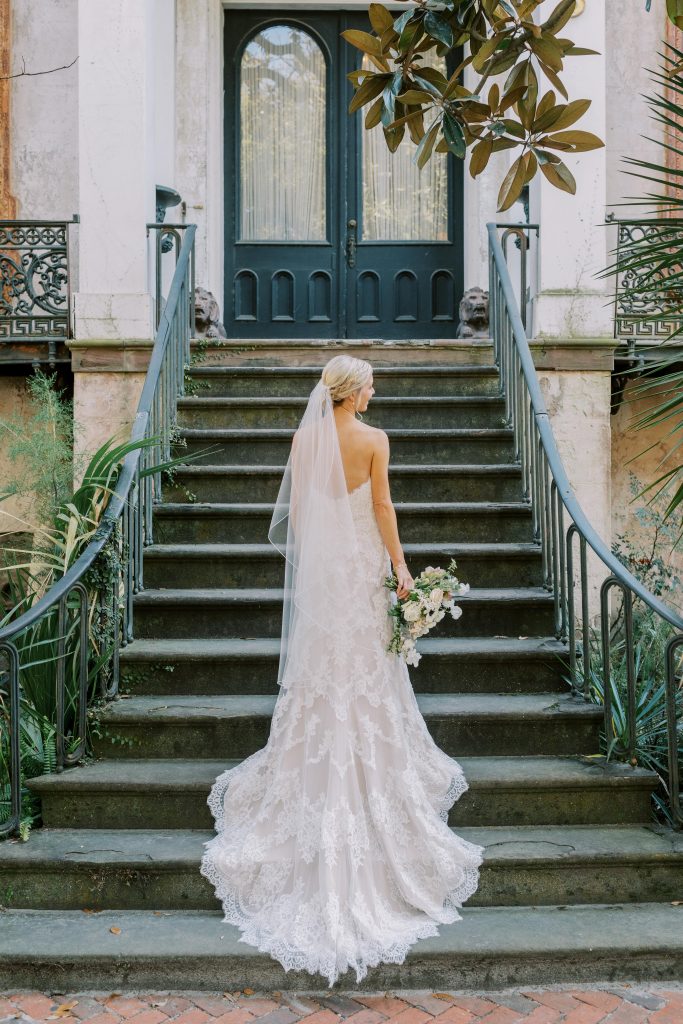 Lace bridal gown for Savannah bride