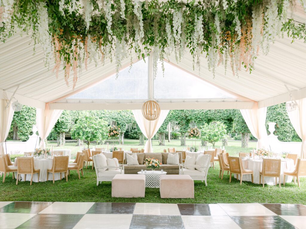 Crane Cottage wedding tent at Jekyll Island Club