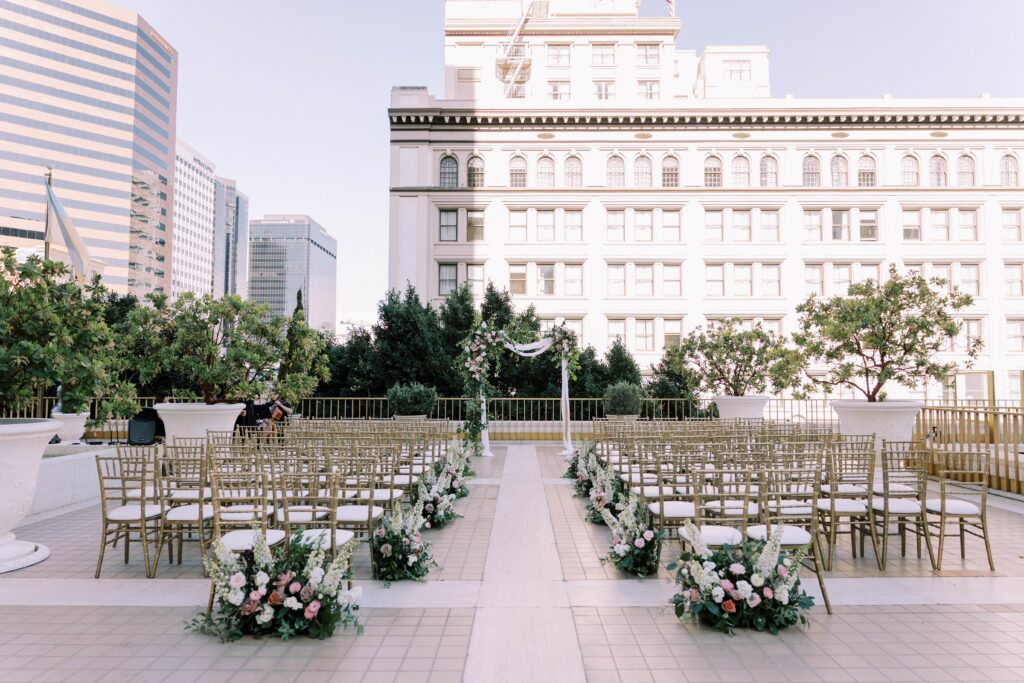 Rooftop wedding ceremony in San Diego