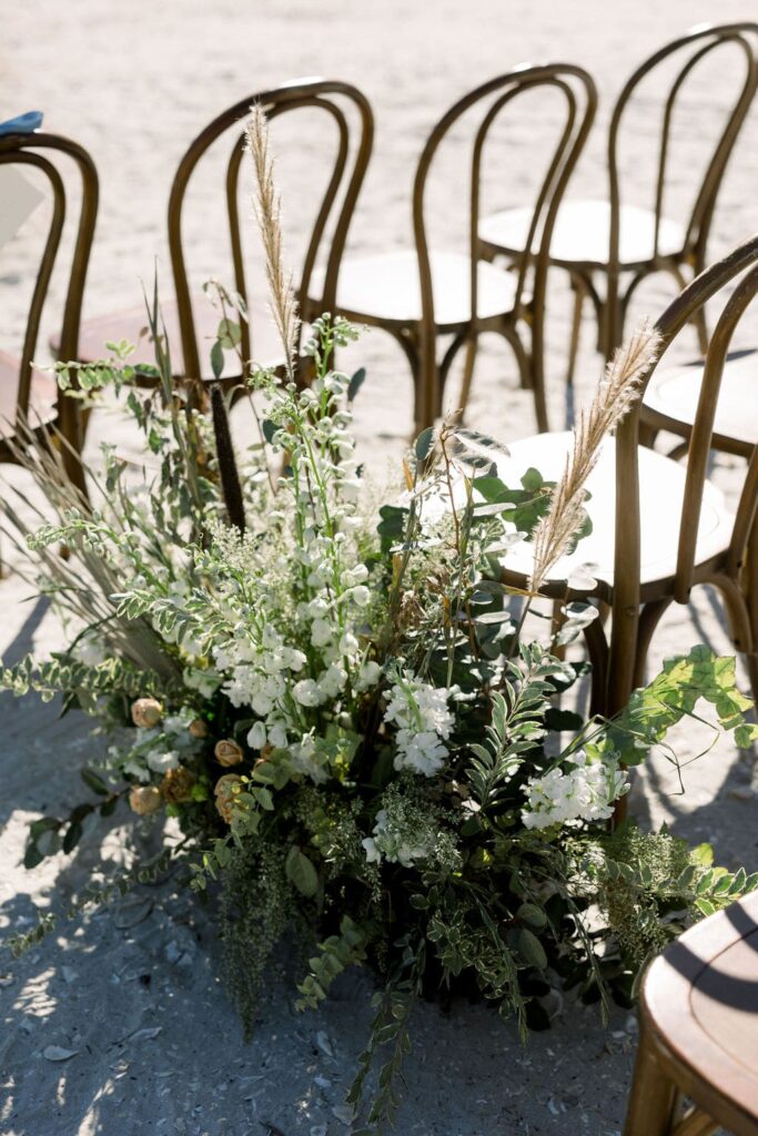 Ceremony wedding flowers with white flowers