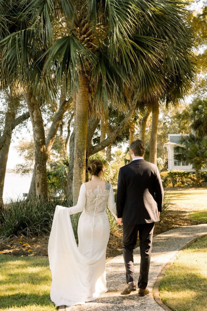 Bride and groom portraits on Daufuskie Island