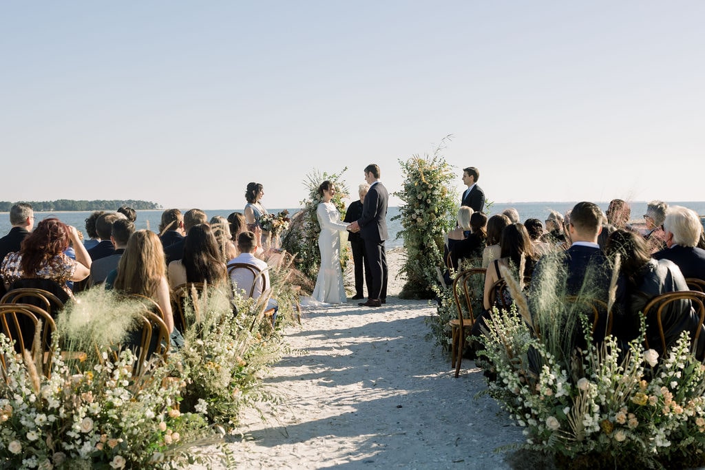 Beach wedding ceremony on Daufuskie Island