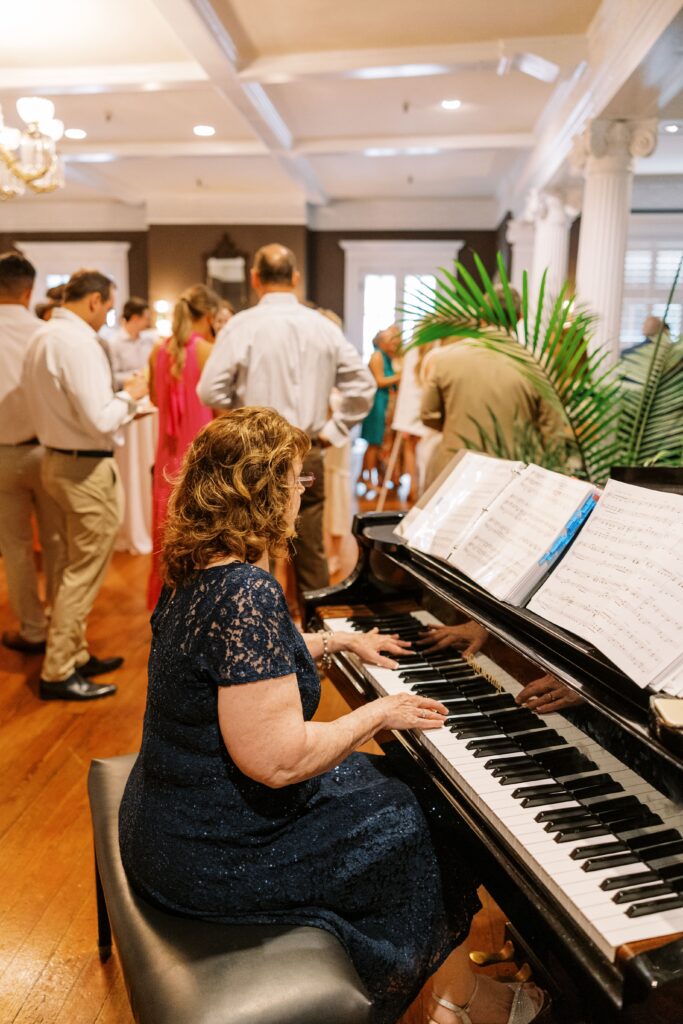 Pianist playing the piano