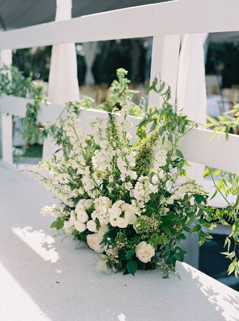 White flower arrangements