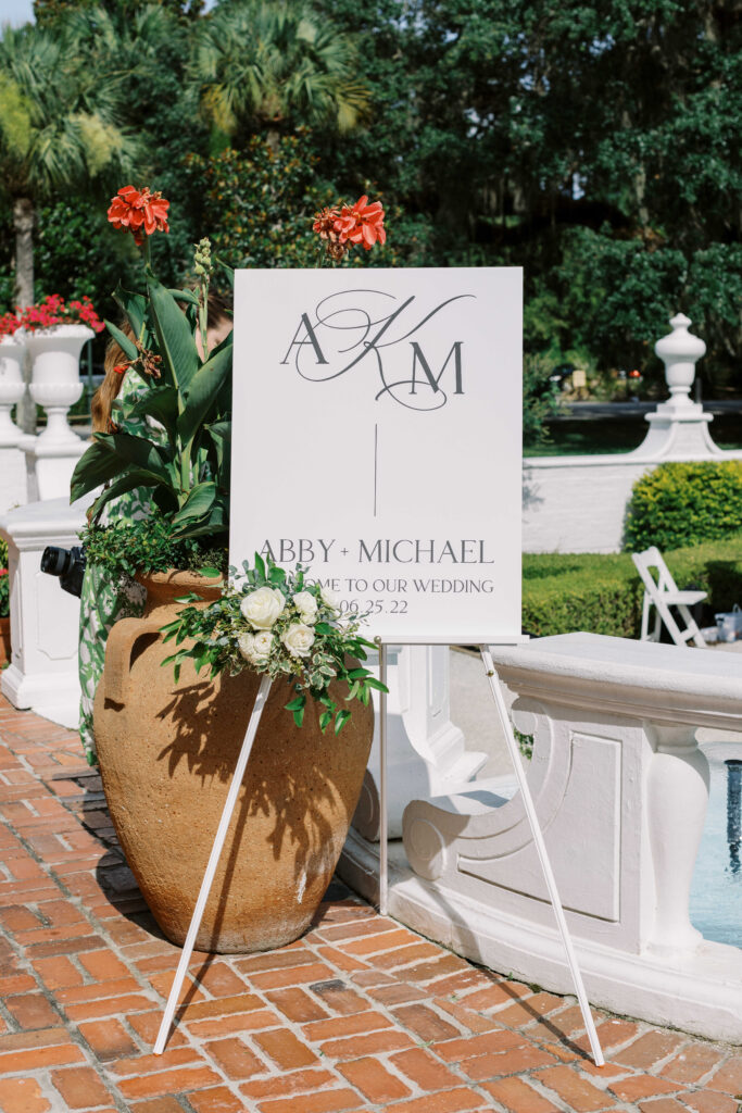 Wedding welcome sign