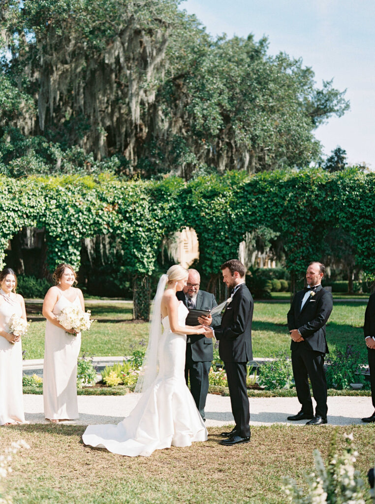 Jekyll Island Club wedding ceremony at Crane Cottage