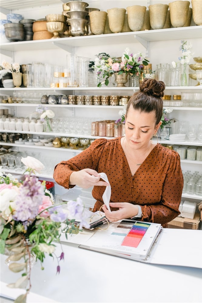 Floral Designer in studio