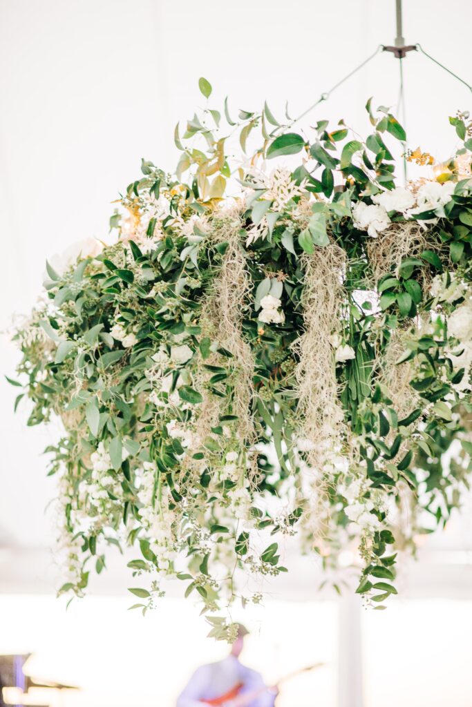 Floral and greenery chandelier