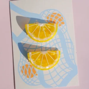 Lemon Hair Clip Set